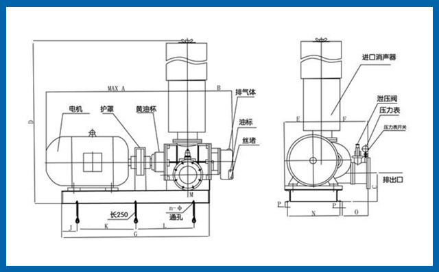 FSR三葉羅茨風機結構圖